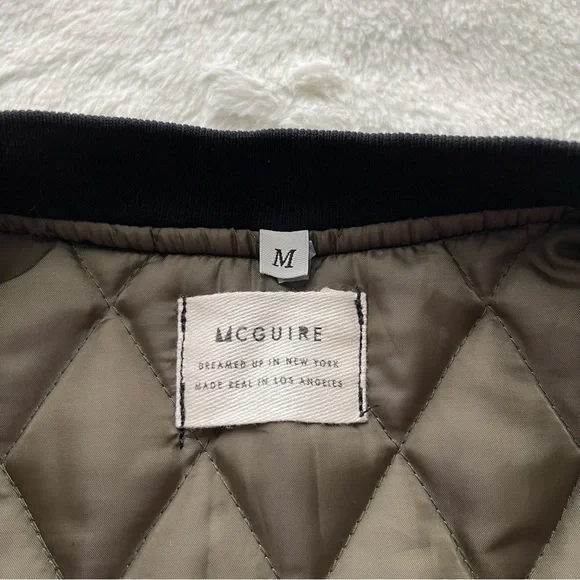 MCGUIRE Bomber Shell Nylon Quilted Lined Jacket Sz M* - Picture 13 of 15